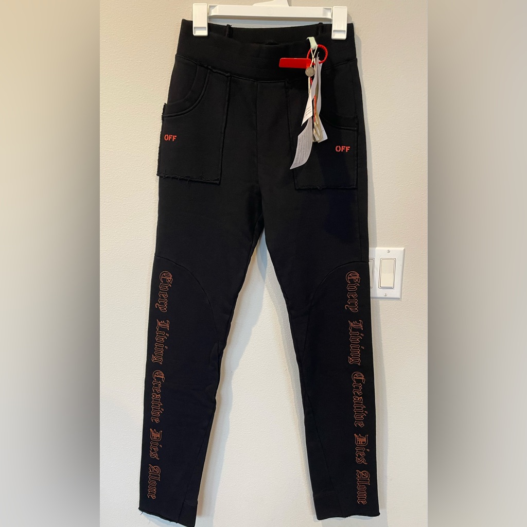 Nwt OffWhite Vlone Distressed Sweatpants Mens Black Rare Size Small